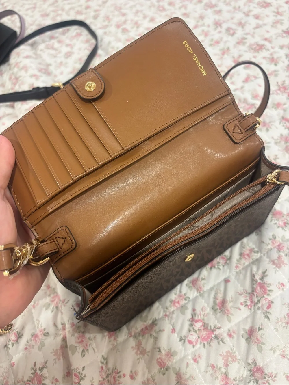 Michael Kors pebbled tan
